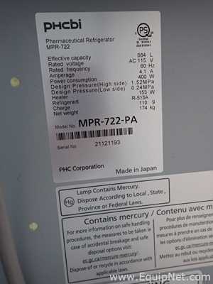 Refrigeradores PHCBI MPR-722-PA