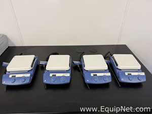 Lot of 4 IKA C-MAG HS 7 Hot Plate Stirrer with ETS-D5 Temperature Controller