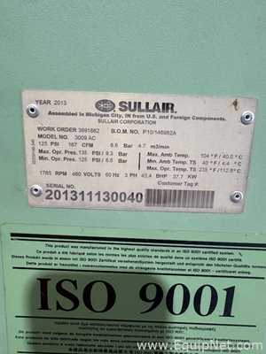 Sullair 120gal Air Compr 3009 ac Compressor