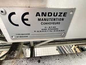 Sipac and Anduze Overhead Conveyor Belt from Spiral Elevator to Palletiser - Line 1