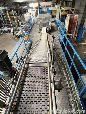 Sipac and Anduze Overhead Conveyor Belt from Spiral Elevator to Palletiser - Line 1