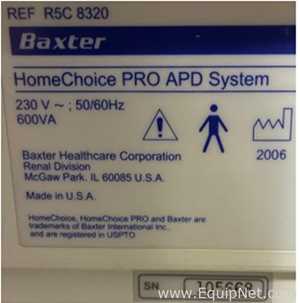 Equipos Diversos de Laboratorio Baxter Healthcare Corp. HomeChoice Pro