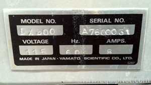 Yamato Scientific DX300 Drying Oven