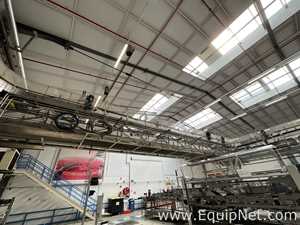 Anduze Overhead Conveyor Belt from Tray Packer to Palletiser - Line 3