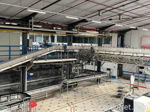 Anduze Overhead Conveyor Belt from Tray Packer to Palletiser - Line 3