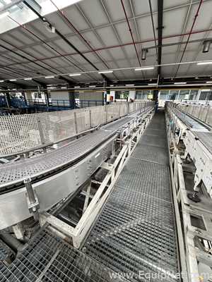 Anduze Overhead Conveyor Belt from Tray Packer to Palletiser - Line 3