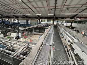 Anduze Overhead Conveyor Belt from Tray Packer to Palletiser - Line 3