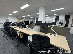 Lot of 12 Office Desks and Chairs Lot 832