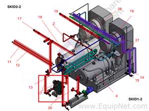 NETZSCH Milling Skid with Two Netzsch LME200 Bead Mills and Support Equip  - Milling System Skid 2-1