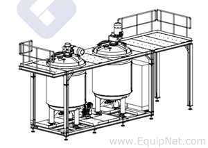 NETZSCH Milling Extension Skid 2-2 - Two 4,000 L Mixing Tanks with Tornado Pump and Control Panel
