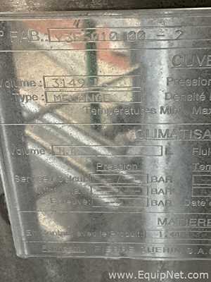 Recipiente de Mistura aço inox Pierre Guerin Melange.  3149 Litros