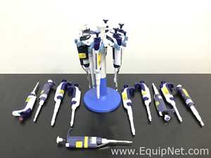 Lot Of Pipettors Rainin With Stand