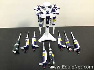 Lot Of Pipettors Rainin With Stand