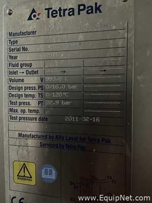 Alfa Laval Tetra Pak C10-KSM 993 Litre Stainless Steel Plate and Frame Heat Exchanger w Flow Meter