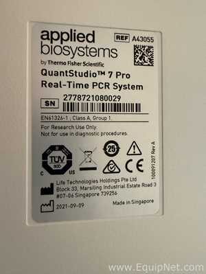 Thermofisher Scientific QuantStudio 7 Pro PCR Machine