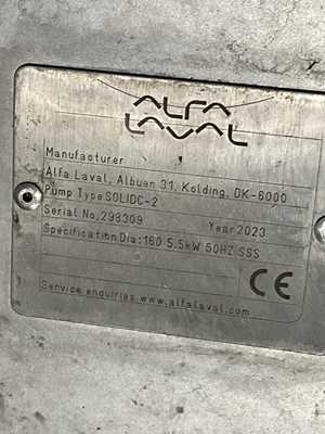 Bomba Centrífuga aço inox Alfa Laval SOLIDC-2