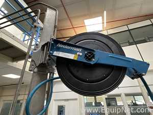 Nederman Hose Reel and Prevost Air Line Reel on Stand