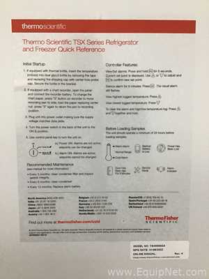 Thermo Scientific TSX5005GA Double Doors Refrigerator