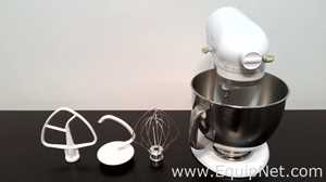 KitchenAid KSM150PSWW Artisan Series 5 Quart Tilt-Head Stand Mixer with Attachments