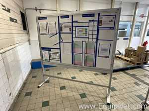 Two Sided Pivoting Display White Board