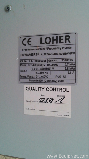 Lote de 16 Electrónico Loher GmbH Dynavert 2T2A-05400-002