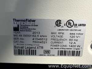 Centrífuga para laboratorio Thermo Fisher Scientific Sorvall Legend XTR