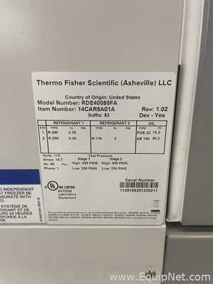 Thermo Fisher Scientific RDE40086FA Refrigerator