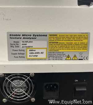 Stable MicroSystems TA-HDplus Texture Analyzer