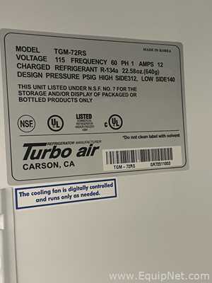 Refrigeradores Turbo Air Inc TGM-72RS
