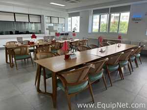 6 Dining Tables with 24 Dining Chairs Lot 857