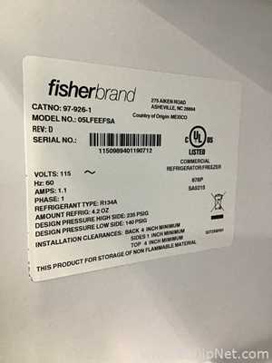 Lot Of 2 Fisherbrand Refrigerators
