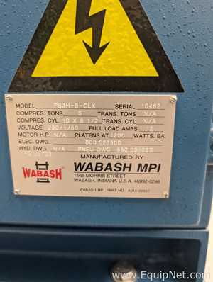 Wabash PS3H-8-CLX Vacuum Compression Molding Press