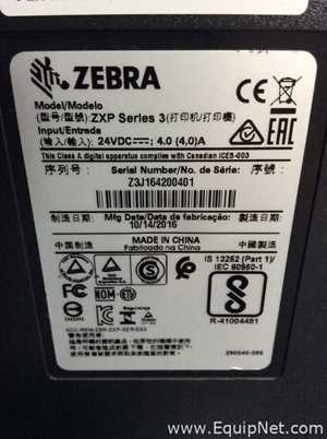 Zebra Technologies ZXP Series 3 Printer Dual Side Card Printer