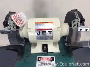 Jet JBG-8A Bench Grinder Mounted on Grizzly G0759 Cabinet