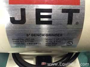 Jet JBG-8A Bench Grinder Mounted on Grizzly G0759 Cabinet
