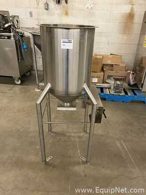Stainles Steel 16 in Dia Hopper With Slide Valve