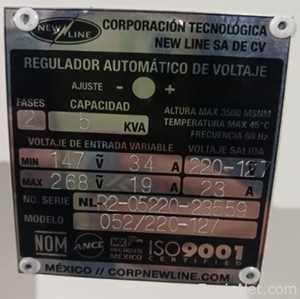 Equipamento para Testes Corporacion Tecnologica New Line SA  REG-EM-2FN
