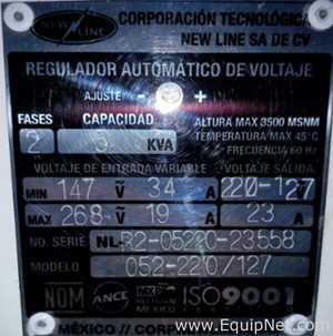 Regulador de Voltaje Bifásico con Neutro - Capacidad 5 kVA