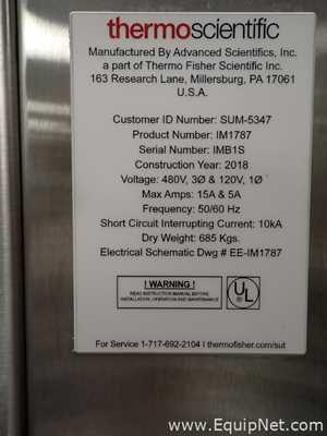 Thermo Scientific Sum 750 Liter Single Use Bioreactor
