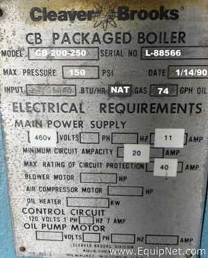 Aquecedor a Gás, Óleo, Carvão, Eletricidade Cleaver Brooks CB 200-250