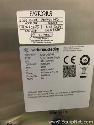 Sartorius BioStat STR-3 50 Liter Single Use Bioreactor - BR08