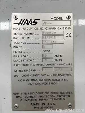 Fresadora vertical Haas Automation VF-4