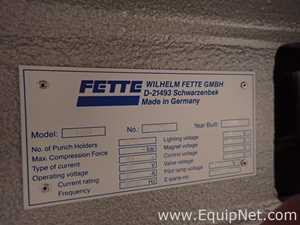 Fette 2090 Single Sided D tooled Rotary Tablet Press - Suite 3135