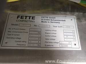 Fette 3090i Bi-Layer D Tooled Rotary Tablet Press - Suite 3140