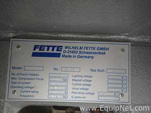 Fette 3090 D Tooled Double Sided Rotary Tablet Press - Suite 234