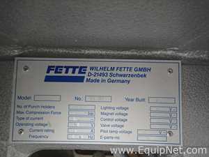 Fette 3090 D Tooled Double Sided Rotary Tablet Press - Suite 234