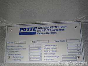 Fette 3090 Small b Tooled Double Sided Rotary Tablet Press - Suite 407