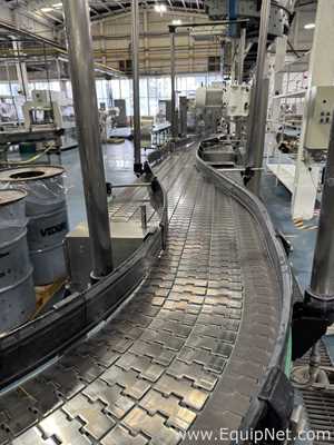 Accumulation Stainless Steel Table Top Conveyors For Glass Bottle Filling Line