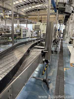 Accumulation Stainless Steel Table Top Conveyors For Glass Bottle Filling Line