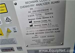 Beckman Coulter AU480 Clinical Chemistry Analyzer